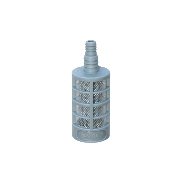 Plastic chemical strainer with check valve