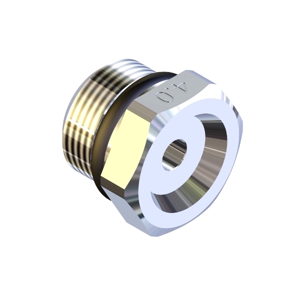 High Pressure Nozzle M15x1 - 0°- ni.pl.brass