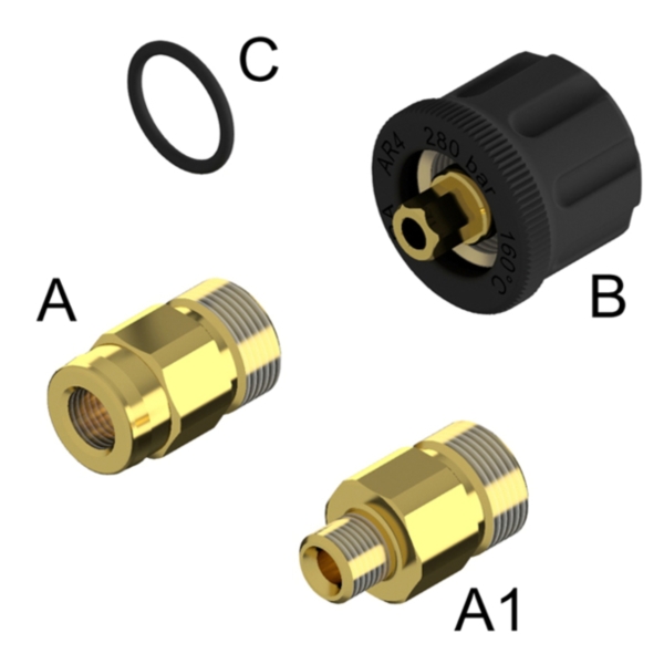 AR4 - Attacco  M22 +incastro esagonale -Gas