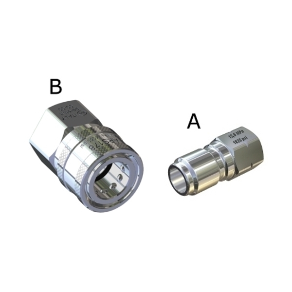 ARS 178 L - Attacco rapido a sfera 12,5 MPa -inox