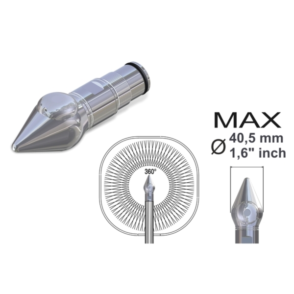 Kit TLR M4  Ai316 -Testa Ugelli M4 x MI42-316-MI63  - Ø40,5 mm
