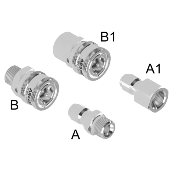 ARS250-35MPa - Attacco rapido a sfera inox 35MPa